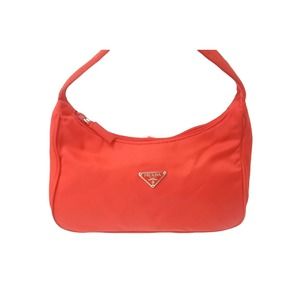 Prada Mini Red Nylon Handbag Hobo Triangle Logo